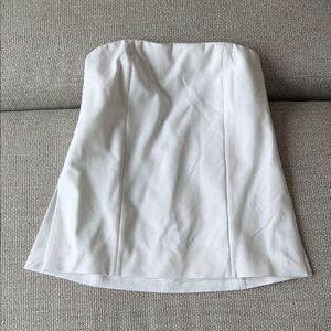 Babaton White Strapless Top